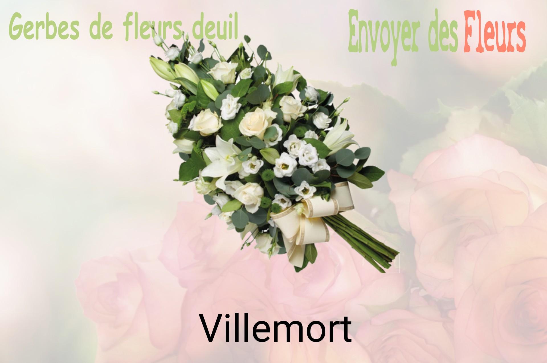 Gerbe de fleurs de deuil livrée à Villemort